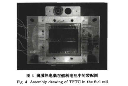 薄膜熱電偶在燃料電池中的裝配圖